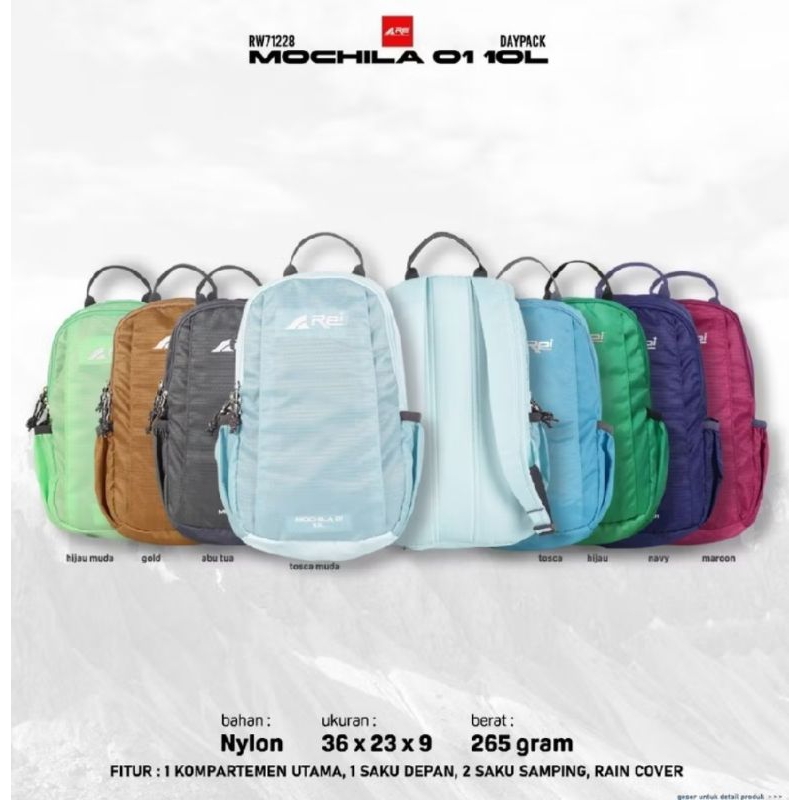 Tas Ransel Mochila 01 10L Arei Outdoorgear