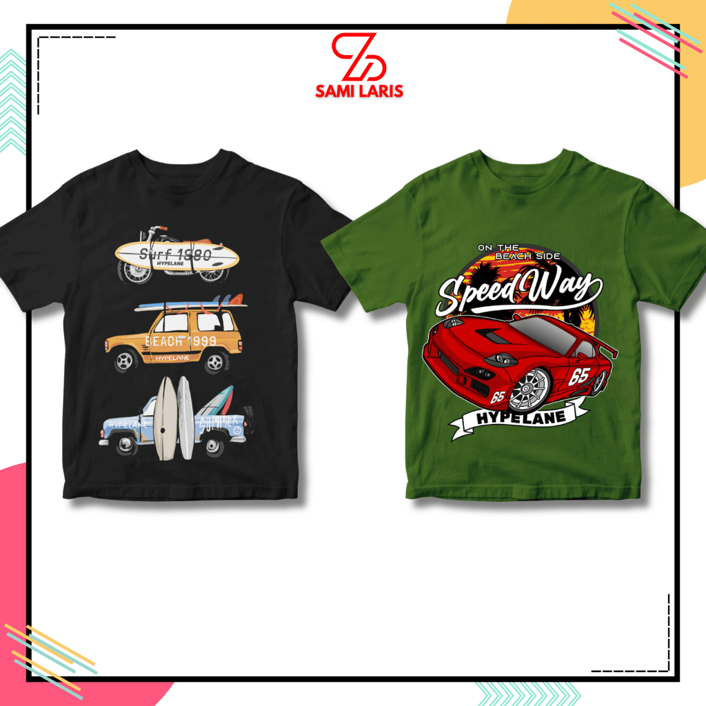 Baju Kaos Distro Anak Laki Laki Karakter Mobil Cowok Keren Umur 1 - 10 Tahun - Samilaris - DTF2
