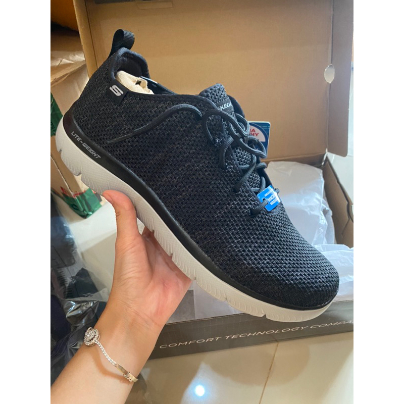Skechers sale sepatu pria warna hitam black original