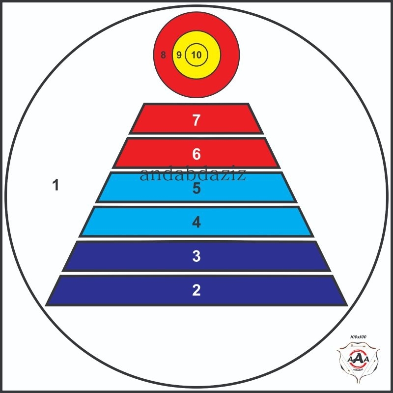 Print Target - Face Target 50x50 || Panahan - Archery