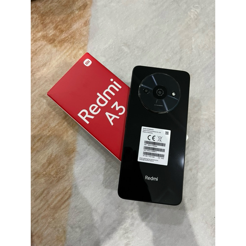 Xiaomi Redmi A3 Midnight Black 4GB/128GB Like New Pemakaian Pribadi Baru 5 Bulanan Garansi Resmi Pan