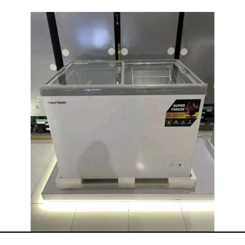 POLYTRON FREEZER BOX SLIDING KACA 100L, 200L, 300L NEW
