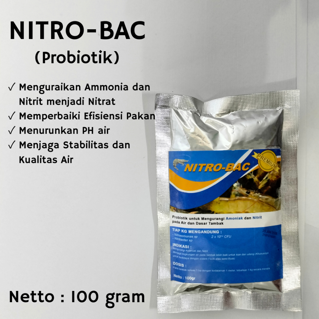 Probiotik nitrobacter 100gram / nitrobacter / probiotik nitrobacter / probiotik nitrobac / nitrobac 