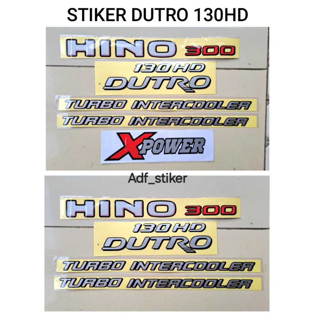 Stiker Hino 300 Xpower 130Hd Dutro Turbo Intercooler 1Set / Stiker Hino 300 Dutro 130Hd