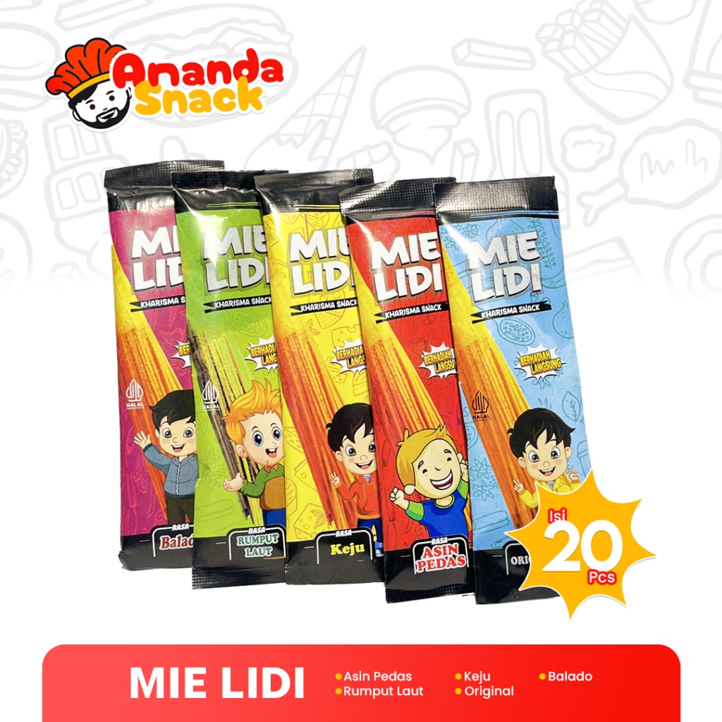 

Mie Lidi - Snack Sapu Lidi Aneka Rasa Isi 20 Pcs