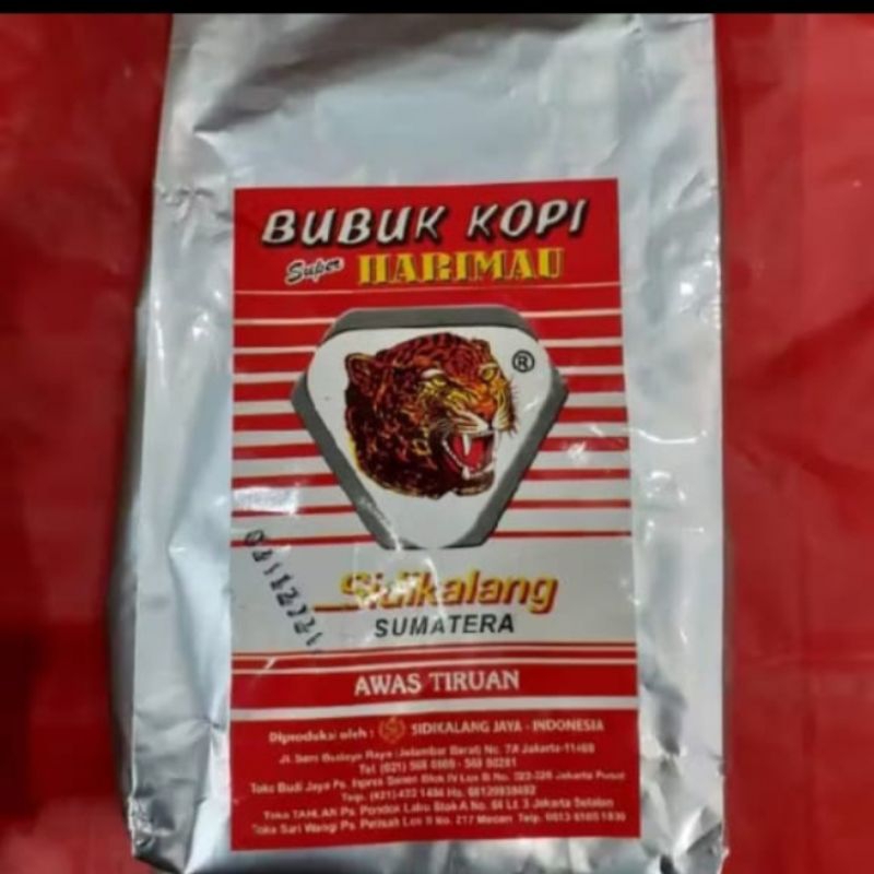 

BUBUK KOPI CAP HARIMAU SIDIKALANG SUMATERA 1 bks 500 gram