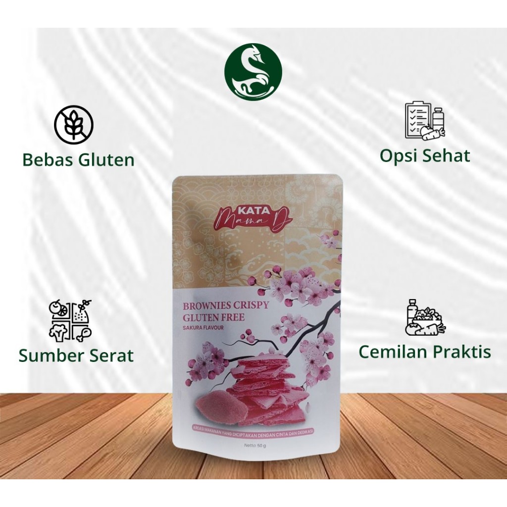 

Brownies Crispy Sakura 50 gr | Kata Mama D | Sakura | Gluten Free | Healthy Food