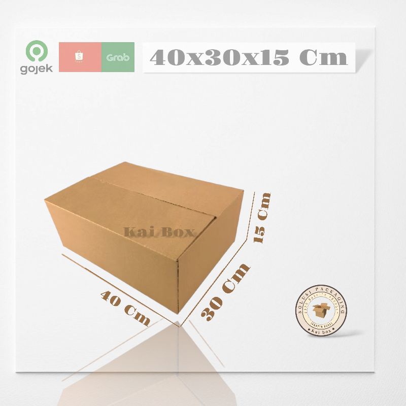 

kardus box ukuran 40x30x15 cm singel wall polos