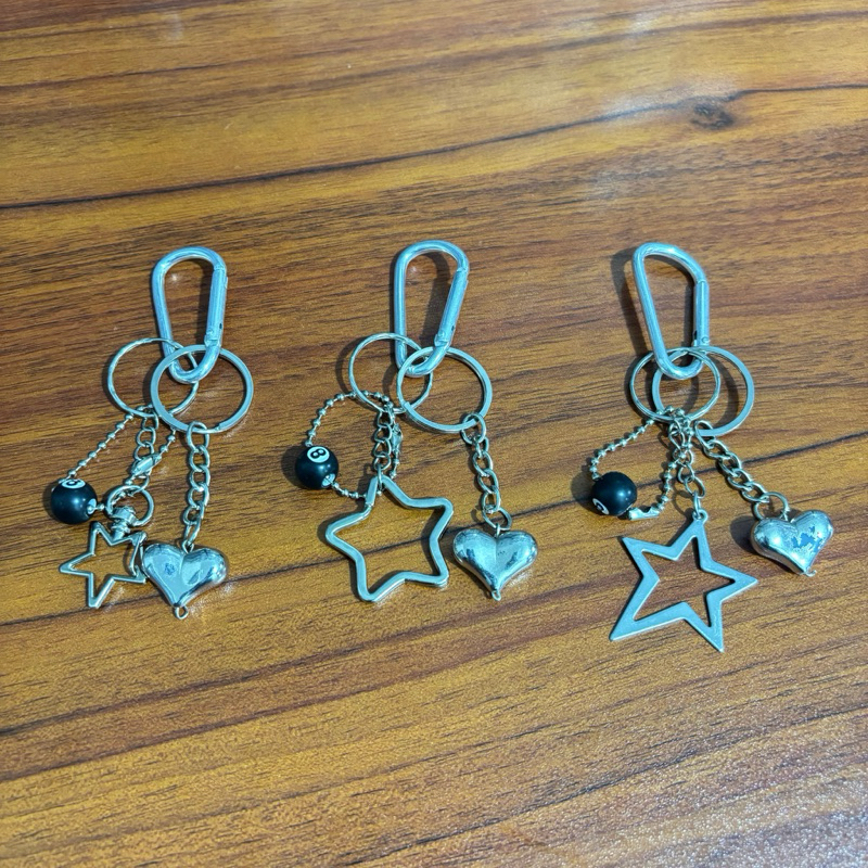 SKENA7 / CARABINER KEYCHAIN STVKSION / WHISTLE PELUIT 8 BALL BILLIARD STAR BINTANG LOVE KUNCI OBENG 