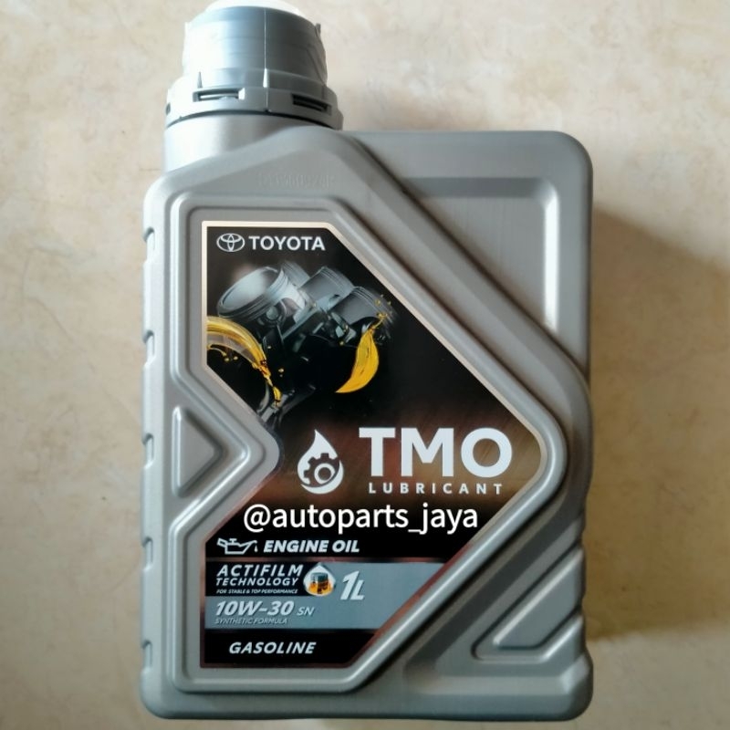 oli mobil engine oil tmo toyota lubricant putih 1 liter 10w-30sn (original 100%)