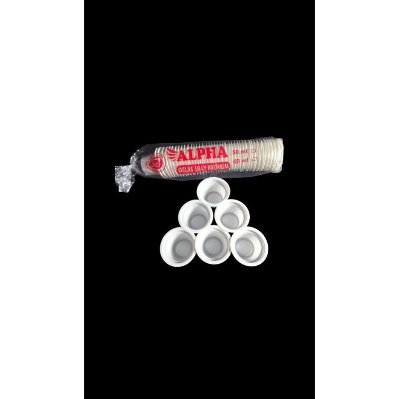 Gelas Plastik Cup Es Krim Warna Putih 55ml Isi 50 Pcs