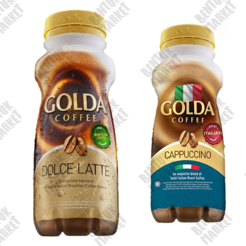 

GOLDA Coffe Dolce Latte Pet 200ml / GOLDA Coffe Cappucino Pet 200ml / Kopi Instan / Kopi Botol