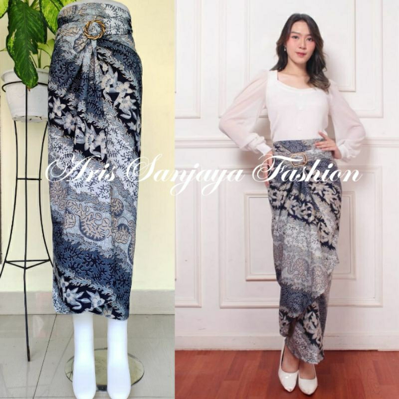 Rok Lilit Kain Lilit Batik Kebaya Songket Baju Free Ring Bahan Tebal Prisket Motif Wanita Bawahan Pa