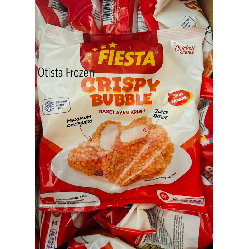 

FIESTA NUGET CRISPY BUBBLE 400 GR / NAGET AYAM / NUGET CRISPY