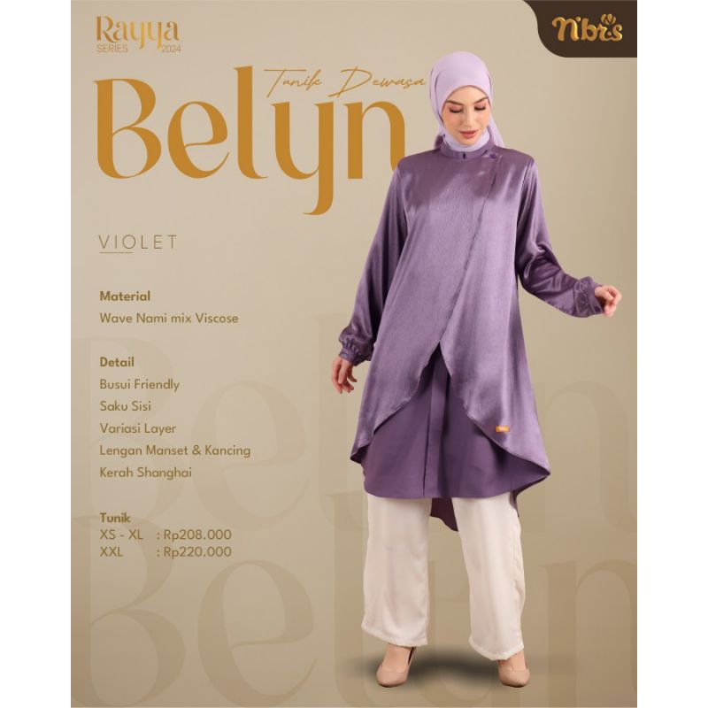 BELYN TUNIK VIOLET// TUNIK NIBRAS// BELYN NIBRAS// TUNIK TERBARU// TUNIK MUSLIMAH// TUNIK NIBRAS// T