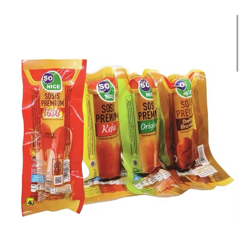 

PROMOO!! So Nice Sosis Premium siap makan - Original Pedas Keju Bratwurst