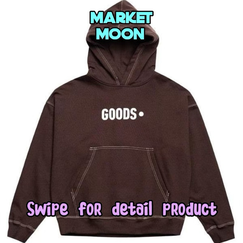 THE GOODS DEPT HOODIE OG LOGO COCA MOCHA BOXY FIT