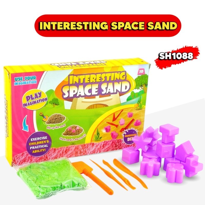 SH1088 INTERESTING SPACE / MAINAN PASIR PASIRAN AJAIB DAN CETAKANNYA ADA 12 PCS