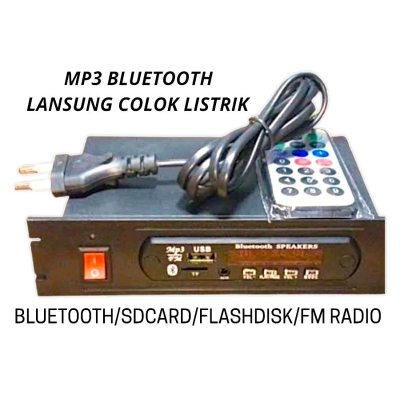 rakitan mp3 bluethoot /FM Radio langsung colok listrik