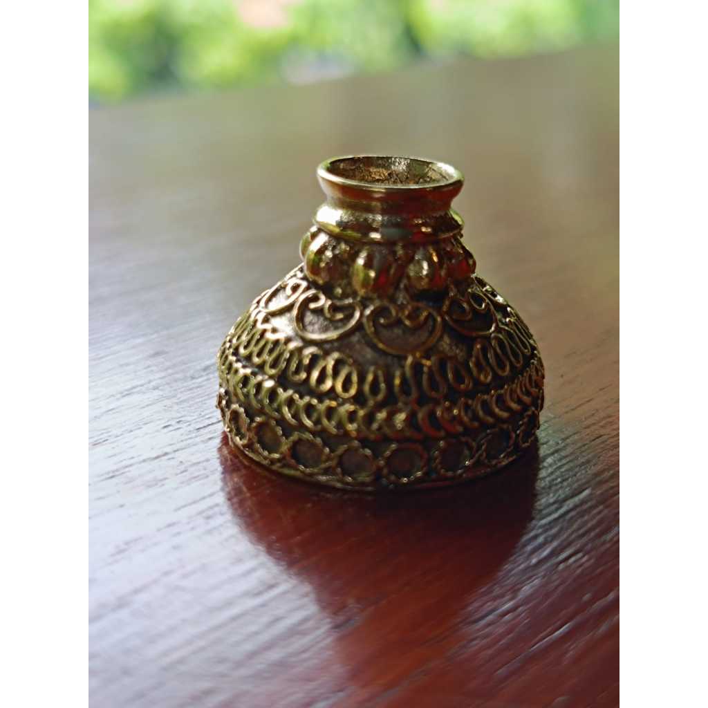 Mendak Selut Keris motif Waru Pitu - Bahan Kuningan