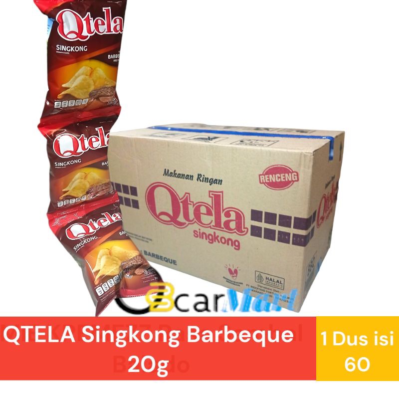 

QTELA Keripik Singkong Barbeque 1 Dus isi 60 pack 20gr