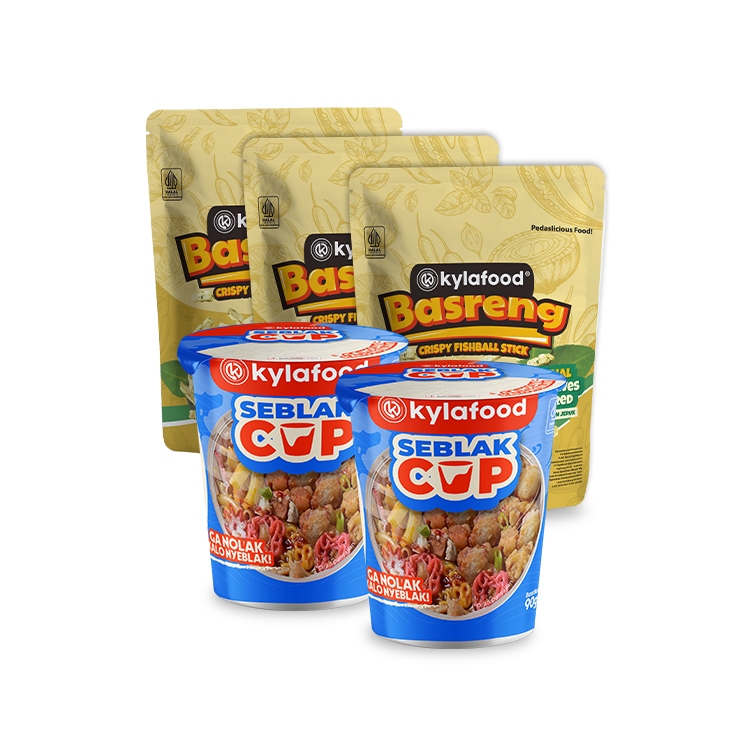 

Kylafood paket 2 seblak cup + 3 basreng original 80gr