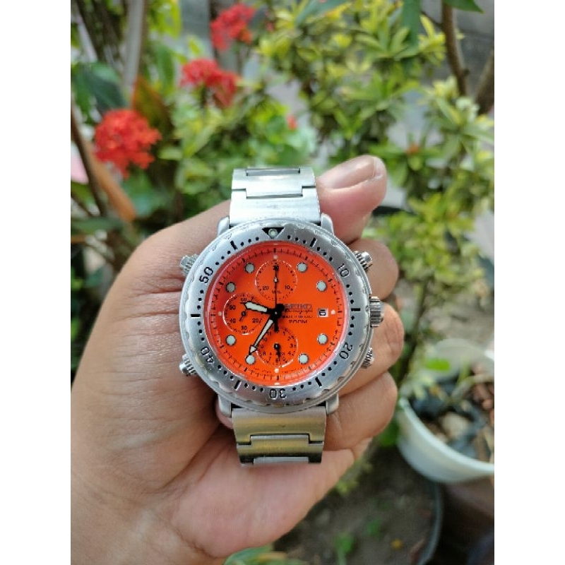 jam tangan original Seiko Italian tuna orange SLN003 full original