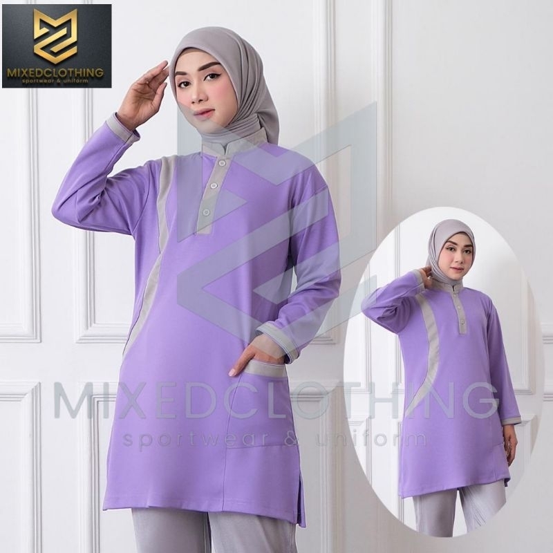 PROMO Baju Kaos Olahraga Muslim Wanita/Atasan Olahraga Tunik/Baju Olahraga Muslim/Baju Olahraga