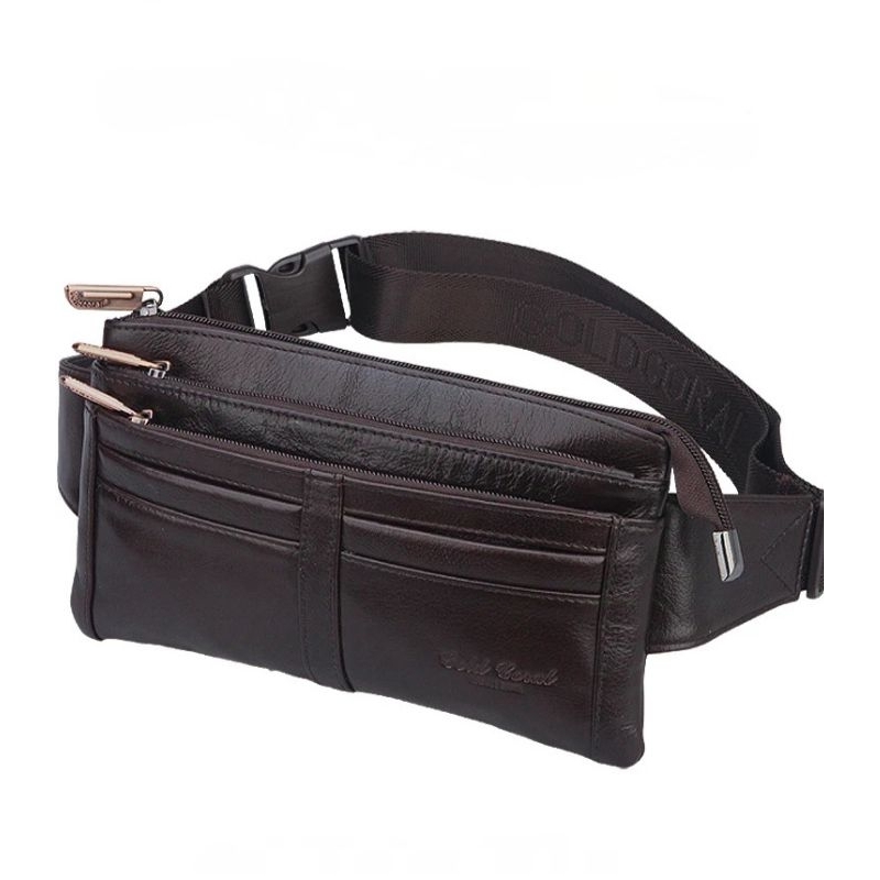 Tas Pinggang 3501 Kulit Sapi Asli Import  Waistbag Import Kulit Sapi Asli Pria dan Wanita Tas Pingga