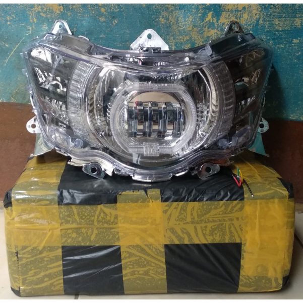 Paket Projector Led plus reflektor lampu depan motor Mio soul GT 115 - Led projie soul GT, Xeon GT