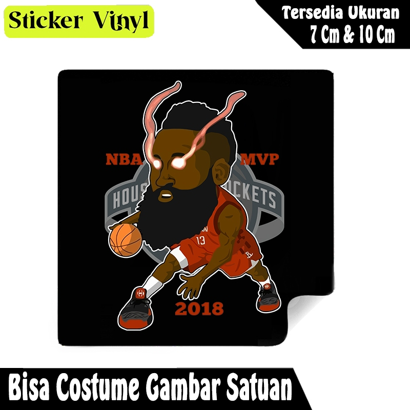 

Radit667 Stiker Sticker Pemain Basket James Harden NBA Mvp 2018 Bahan Vynil Tahan Air Bisa Custom Gambar