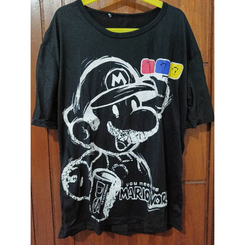 kaos tshirt mario bross