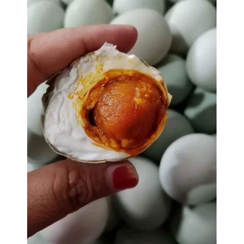 

Telur Asin Masir Ukuran Besar Isi 10 butir Sudah Matang Siap Santap