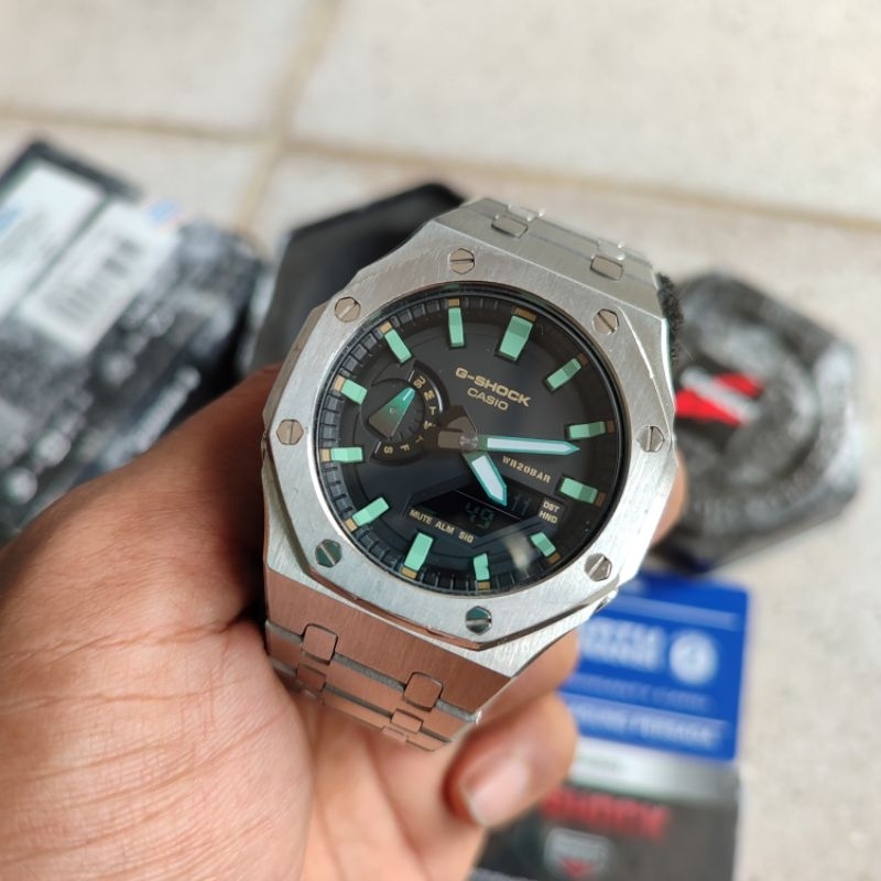 G Shock Gshock Second Bekas GA 2100 Mod Royal Oak Original Fullset Like New