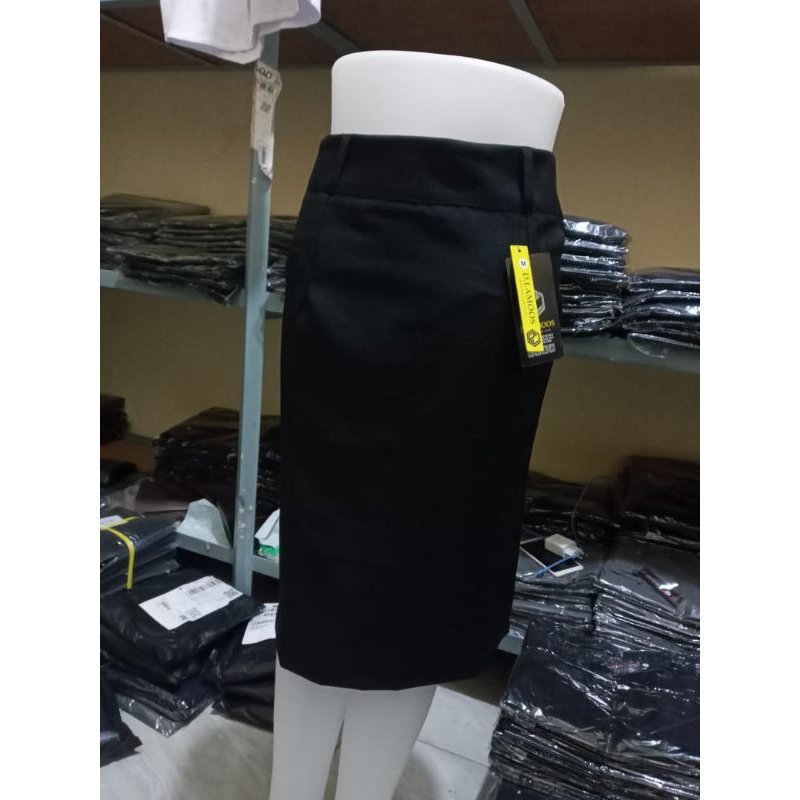 rok pendek wanita rok span 3/4 belah belakang