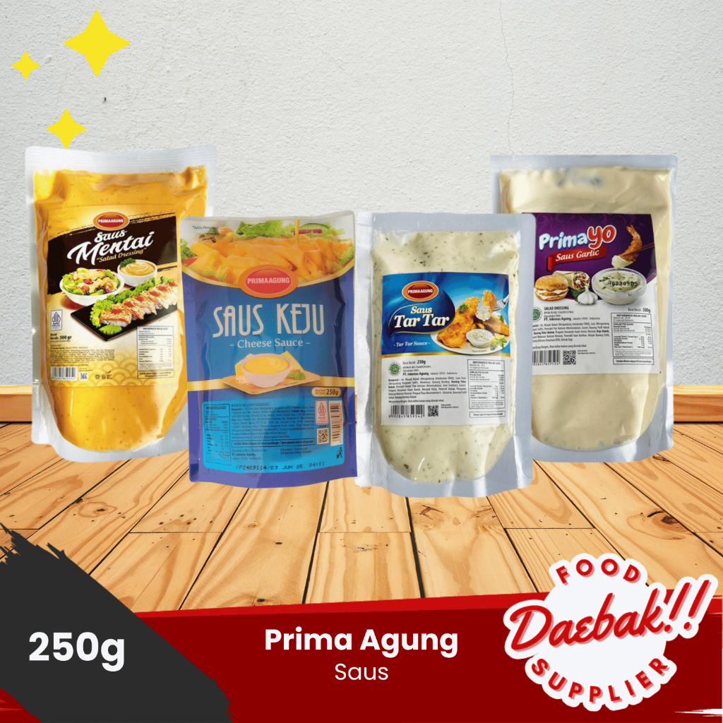 

Prima Agung Saus Masak Instan | Keju | Tartar | Karbonara | Mentai 250gr