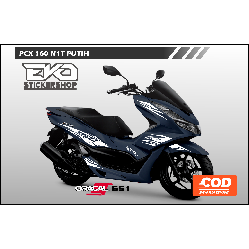 Sticker PCX 160 BIRU Cutting Stiker New Pcx N1