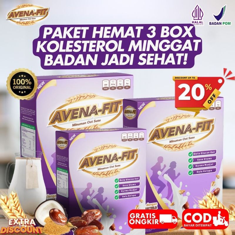 

AVENAFIT - 3 Box Avena Fit Lebih Maksimal Turunkan Kolesterol, Menstabilkan Gula Darah, dan Menjaga Kesehatan Jantung (F) B