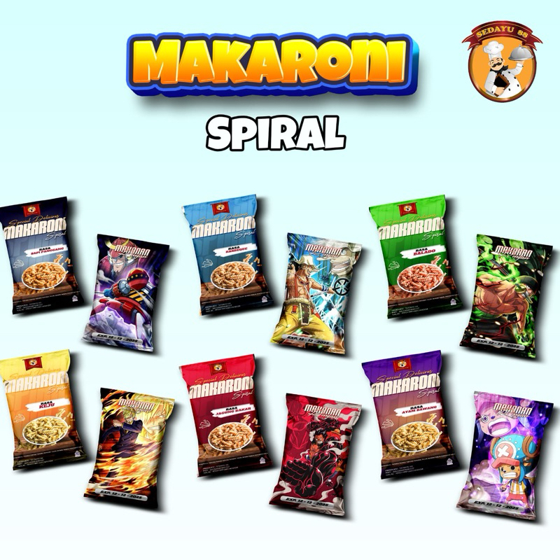 

MAKARONI URIL/spiral ISI 25PCS ECER 2000 MIX VARIAN RANDOM