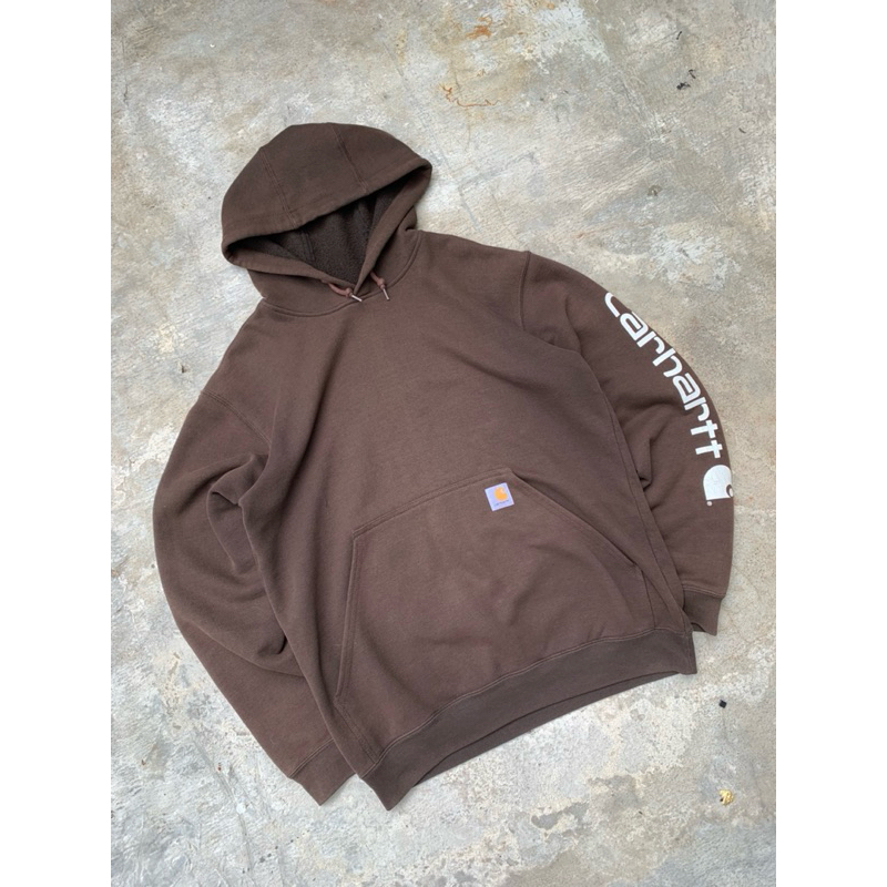 Carhartt Spellout Hoodie dark Brown