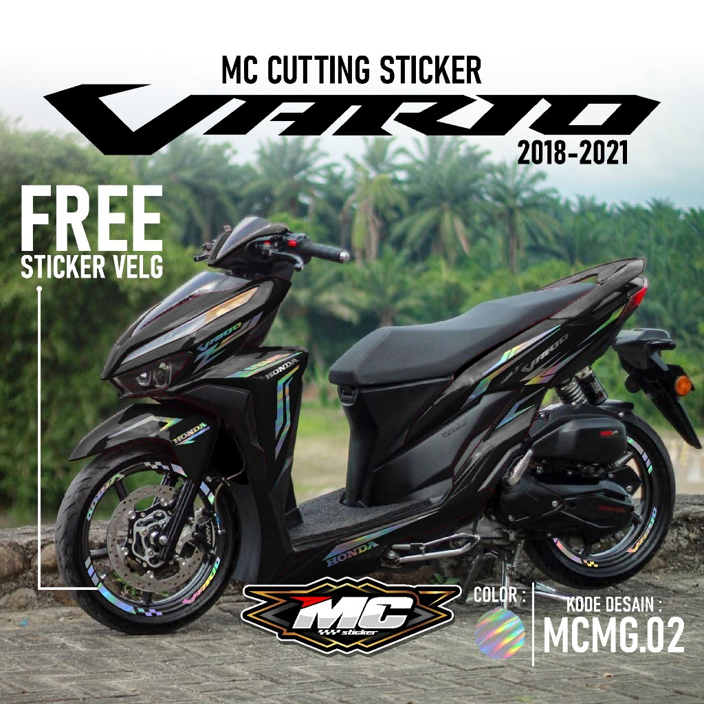 MC Cutting Sticker - Aksesoris Motor Stiker Honda Vario 125 & 150 New Terbaru 2018 2019 2020 2021 Fr