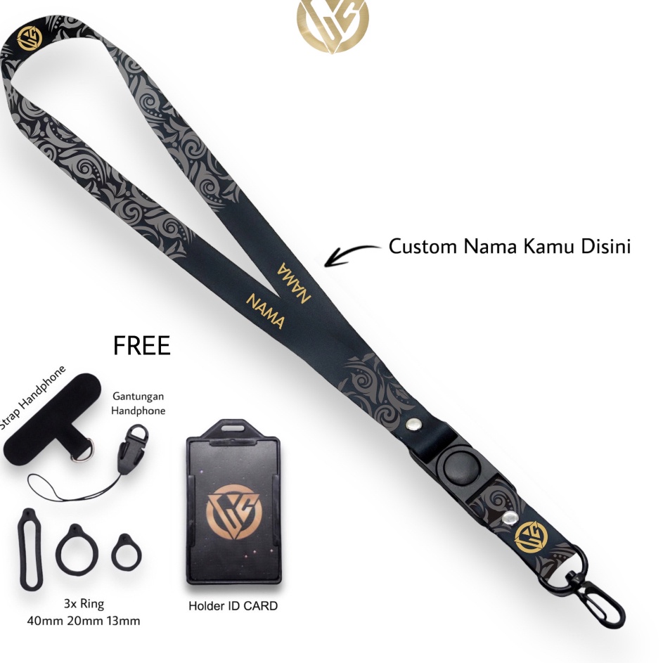 

Serbu Stock Lanyard Craft Custom Nama Batik Series Various Size