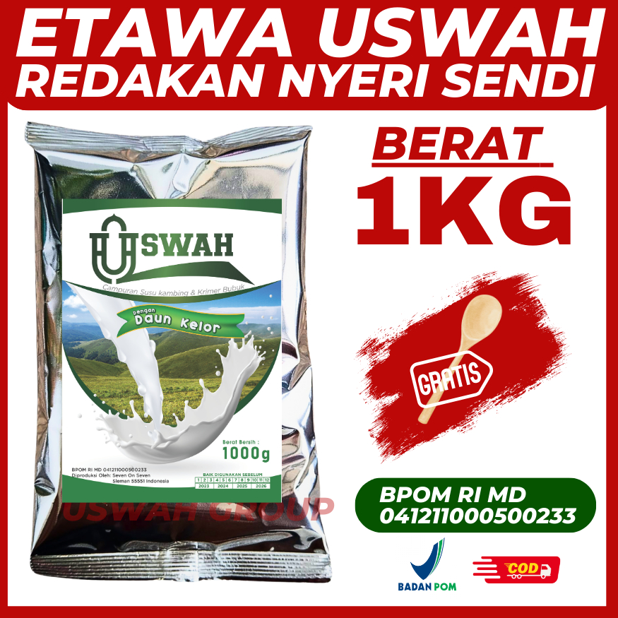 

Susu Etawa Kambing Bubuk USWAH 1KG untuk Nyeri Sendi Nyeri Lutut Kecetit Osteoposis Rematik Campuran Kelor