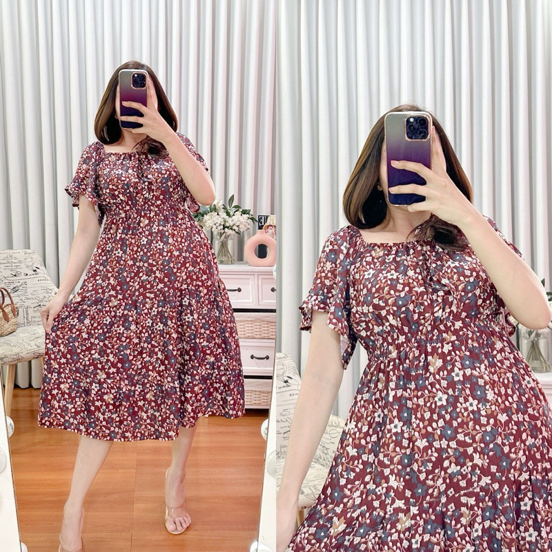 DRESS TIANA/ DRESS RAYON/DRESS PENDEK CANTIK/DASTER KERUT/DASTER RAYON PENDEK