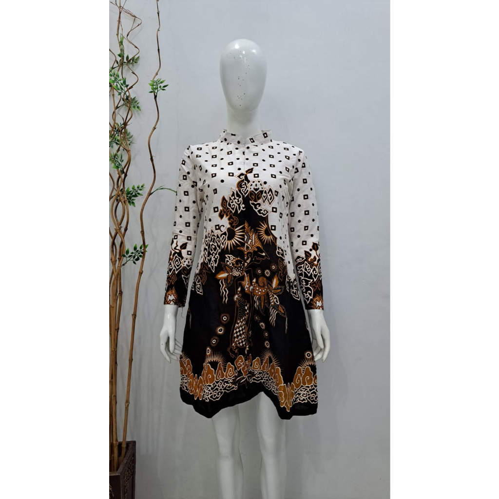 TUNIK BATIK WANITA MODERN MOTIF WAYANG