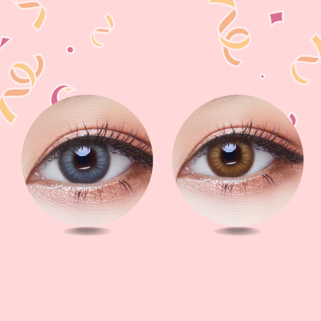 Softlens Korea Minus dan Normal Diameter 14,2mm Kadar Air Tinggi Sampai -8 Warna Brown dan Grey Prem