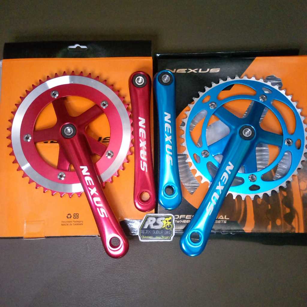 crank nexus 46t full alloy BCD 130 arm 170 mm made in taiwan sepeda BMX FIXIE