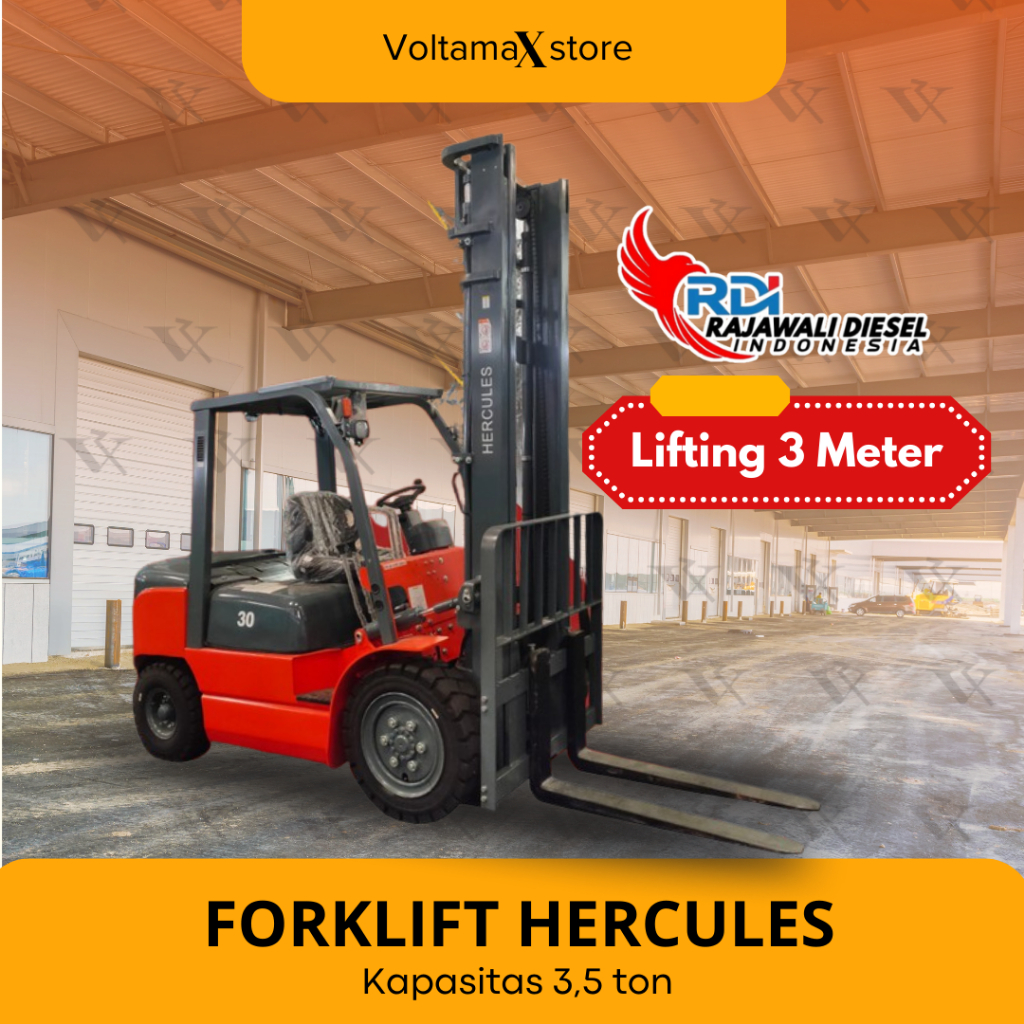 Forklift 3,5 Ton HERCULES Engine MITSUBISHI Lifting 3 Meter