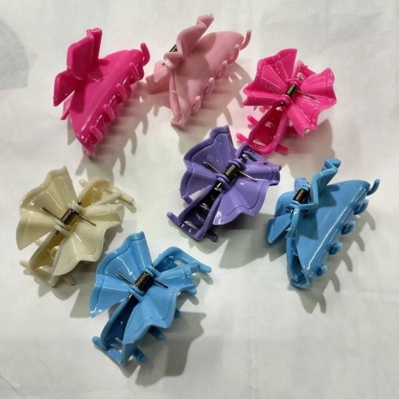 (isi 12pcs)Jepitan Rambut jumbo unik Motif kerang warna cerah/Jedai Rambut motif Kerang ukuran 7cm