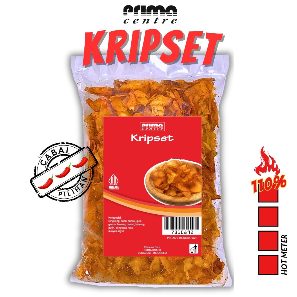 

(SN) KRIPSET 250g + 40g KERIPIK SETAN / KERIPIK SINGKONG PEDAS